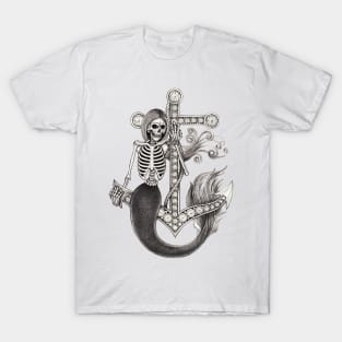 Mermaid skull. T-Shirt